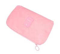 SECFOU Portable Nylon Material USB Cable Storage Bag for Wireless Earphone Large Capacity Full Protection against Bumps and Drops and Charger for Daily Use and Travel Pink