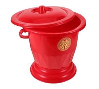 SECFOU Portable Urinary Potty with Lid Chamber Pot with Handle Compact Space-Saving Design Plastic Camping Toilet Bucket for Bedside Use Suitable for Elderly Women 11.02x10.24x10.24in