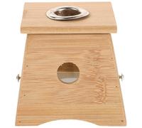 SECFOU Portable Wooden Moxibustion Box Single Hole, Traditional Bamboo Body Moxibustion Burner for Health, Large Capacity Moxa Stick Heating Device Suitable for Full Body Use