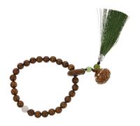 SECFOU Praying Beads Rosary Bracelet Sandalwood and Nylon Decorative Comfortable Elegant Tassel Bracelet for Gift and Weddings People of Ages