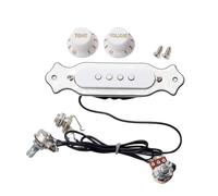 SECFOU Pre-wired String Cigar Box Guitar Soundhole Pickup Volume Tone Control Knob Shell Easy Installation for Acoustic and Electric Guitars