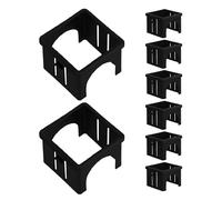SECFOU Precision Engineered Hollow Tube Inner Adapter Sleeve Thickness 1.5mm-2mm with Edge Length 60mm to 50mm 8pcs Black Pp and Pa Material for Fitness Equipment for Home and Gym