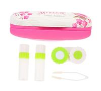 SECFOU Professional Case Leakproof Eyeglass Case Double Storage Made of Pu Flocking Material Compact and Portable