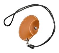 SECFOU Pu Leather Wireless Earphone Case with Neck Hanging Lanyard, Portable Travel Electronics Organizer Bag, Suitable on The Go, Brown Cable Organizer Bag