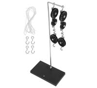 SECFOU Pulley Science with Bracket and Base Pulley Simple Machine Kit for Physics Lab Experiments Includes Ropes for Classroom Demonstrations and Student Learning in Dynamics