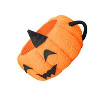 SECFOU Pumpkin Cotton Rope Basket for Small Woven Storage Basket with Handle Halloween Pumpkin Candy Fabric Organizer for ’ and Desktop Storage