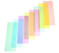 SECFOU PVC Reading Guide Strips 8pcs Bookmarks for Textbooks and Reading Materials and Comprehension for Professionals