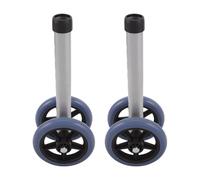 SECFOU Replacement Walker Wheels 1 Pair Heavy Duty Silent Swivel Caster Assembly Made of Aluminium Alloy and Rubber for Smooth Rolling Mobility Aids Suitable for Seniors in Quiet Homes