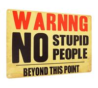 SECFOU Retro Style Iron Sign Sheet Outdoor Garden Caution Board with Large Bold Letters Easy to See Private Property Warning Sign for Backyard Decoration