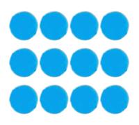 SECFOU Reusable for Hot Days Or Refrigerator Use 12pcs Round Gel Ice Packs Hot Cold Pack Made of PVC and Gel, Absorbs and Transfers Heat Or Cold for Hands and Legs