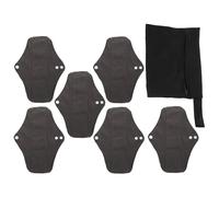 SECFOU Reusable Menstrual Pads Washable Sanitary Napkins Button Design Bamboo Charcoal Fiber Material Comfortable for Women Maternity Period Use