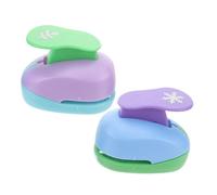 SECFOU Reusable Plastic Paper Punch DIY Punching Tool for Crafting 2pcs with Portable Design Promotes Imagination and Stimulates Curiosity for Scrapbooks and Invitations
