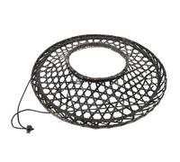 SECFOU Samurai Woven Black Bamboo Hat Lightweight Hollow Cap for Adult Halloween Cosplay and Party Use