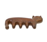 SECFOU Sandalwood Head Massager Comb for Scalp Massage, Wide-Tooth Green Wooden Massage Comb for Acupressure and Meridian Therapy, Portable Creative Scalp Massager Tool