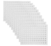 SECFOU Self-adhesive Reward Stickers Silver Aluminium-foil Paper Pentagram Shaped 10 Sheets Easy to Carry and Store for Students for Office and Home Educational Use