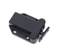 SECFOU Self-Locking Door Catch 2pcs with Built-in Clip Spring Contraction Push to Open Press Latch Abs Material Black Finish for Cabinet and Door Suitable for Furniture and Bookcases
