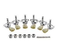 SECFOU Semi Closed Locking Guitar Tuning Pegs Set with Smooth Gear Engagement and Dust-resistant Metal Design for Electric Guitar Suitable for Studio Sessions and Rehearsal Studios