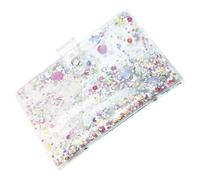 SECFOU Sequin PVC Personal Scrapbook Binder Cover Protects Notebooks Portable Six-Hole Loose-Leaf Journal Shell Suitable for School and Office Use