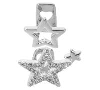 SECFOU Shiny Stable and Zircon Copper Universal Material Shine Bling Grills Grill with Star Hollow Design Fit for Fashion Jewelry and Streetwear Accessories Mouth Teeth