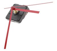 SECFOU Silent Clock Movement Kit Precise and Silent Plastic Aluminum Mechanism for DIY Wall Clock Replacement with Red Straight Hands Suitable for Home and Office