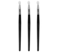 SECFOU Silicone Makeup Brush Set Reusable Eye Shadow Applicators and Lip Plumper Brushes Made of Plastic and Silicone 3pcs in Black for Professional Use the Office