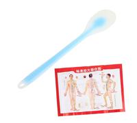 SECFOU Silicone Palm Massage Pat Body Massager 38cm Long Blue Pat Tapping Tool with Meridian Acupoint Chart for Full Body Therapy and Relaxation
