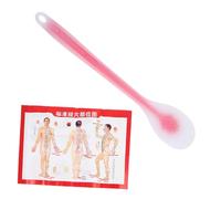 SECFOU Silicone Palm Pat Meridian Tapping Tool 38cm Red Massage Stick with Acupoint Chart Body Therapy Massage Supplies for Home Full Body Relaxation