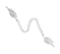 SECFOU Silver Angel Wing Tassel Chain Lapel Pin for Men, Zinc Alloy Brooch Fashionable Design and Versatile Use, Suit Accessory for Formal Occasions