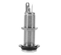 SECFOU Silver Brass Socket Stable Signal Transmission with Thread Tubestyle Construction and Longterm Reliability for Bass Guitar for Live Performances and Practice Sessions