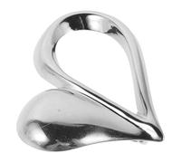 SECFOU Silver Heart Brooch Lapel Pin for Women, Lightweight and Sturdy Stainless Steel Small Heart Brooch, Party Accessory