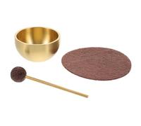 SECFOU Singing Quality Mini with for Mallet Meditation Cushion Set Bowl Sound Therapy Handmade Metal Frequency Bowl Portable Improving, for Travel Sleep