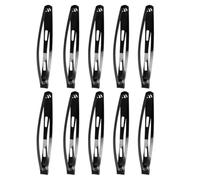 SECFOU Snap Hair Clips 60pcs Drop-shaped Hair Accessories Simple Styled Black Hairgrips Alloy for Sandy Beach and Handwork Craft