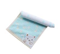 SECFOU Soft Cotton Washcloth for Kids and Toddlers, Blue Square Hand Face Towel, Machine Washable and Highly Absorbent, for Bathroom and Spa Use