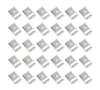 SECFOU Solar Panel Wire Clips with Anti-Oxidation and Burr-Free Edges 30pcs Stainless Steel 90 Degree Cable Clamps for Trailer Frame Wiring and Module Wire Management