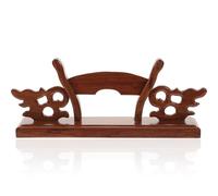 SECFOU Solid Wood Folding Fan Holder Stand Detachable Traditional Fan Display Rack Rosewood Bamboo Base Suitable for Home Décor and Display