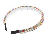 SECFOU Sparkly Rhinestone Headband for Women Comfortable Padded Hair Accessory with Colorful Crystals for Everyday Holiday Events