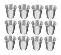 SECFOU Stackable Stainless Steel Communion Cups Set 12 Pack Compact Metal Drinking Cups for Church Holy Rituals and Religious Ceremony Use