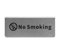 SECFOU Stainless Steel Double Side No Smoking Sign Desktop Design, Easy to Place on Office Table, Rust-resistant No Smoking Area Indicator for Restaurants and Weddings