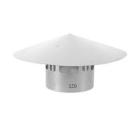 SECFOU Stainless Steel Round Chimney Cap with Insulated Ventilation, Cone Top Roof Vent Cover for Outdoor Chimneys, Sturdy Rain and Fireplace Flue Protection, 110mm Size
