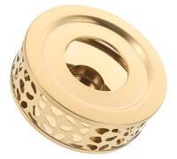 SECFOU Stainless Steel Teapot Warmer Base with Tea Light Holder Hollow Design for Heating Tea Preservation Suitable for Coffee Shops and Dessert Shops