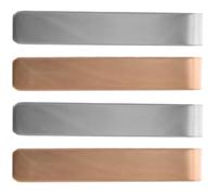 SECFOU Stainless Steel Tie Clips 4pcs Stylish Elegant Simple European and American Style Strong Grip Versatile Use for Men Business Party Accessories