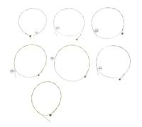 SECFOU Steel Harp Strings Kit Golden Musical Instrument Strings 7pcs for Lyre and Harp with Sustained Sound and Long Lifespan and Music-making