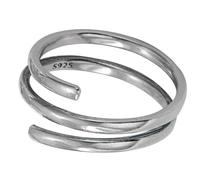 SECFOU Sterling Silver Wrap around Ring Adjustable Silver Thumb Ring for Women Lovers Girlfriend Party Wear