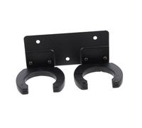SECFOU Sturdy Wall Mounted Double Hook Microphone Holder Compact Metal Bracket for Wireless Mic Stand Easy Installation Durable and Construction for Ktv and Events