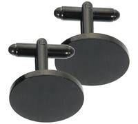 SECFOU Suit Cufflinks Stainless Steel Delicate Black Easy to Use and Safe Shirt Cufflinks and Studs for Men and Women for Graduation W nd Business Partnerships