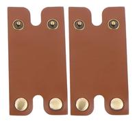 SECFOU Supplies Leather Bag Supple Cover Sleeve for Head Men Accessory Brown Synthetic Leather and Iron 2pcs to Extend Service Life