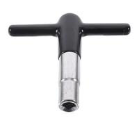 SECFOU T-shaped Drum Key Wrench Silicone Protective Sleeve for Drummers and Percussionists Black Zinc Alloy Drum Tuning Tool Lightweight and Sturdy Accessory