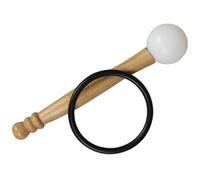SECFOU Tibetan Bowl Mallet and Rubber Ring Set for Meditation Accessories with Accurate Knocking Sound, Easy to Carry Wooden and Rubber Material, for Mother's Day Relaxation