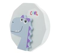 SECFOU Tooth Keepsake Box Wooden Tooth Container Fetal Hair Compact Design for Easy Carrying Unique Milestone for Boys and Girls Dinosaur Blue