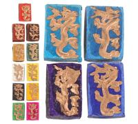 SECFOU Traditional Ink Block Chinese Ink Sticks 15Pcs Flat Bottom Handmade Peony Pattern for Teachers and Students Writing and Drawing Practice